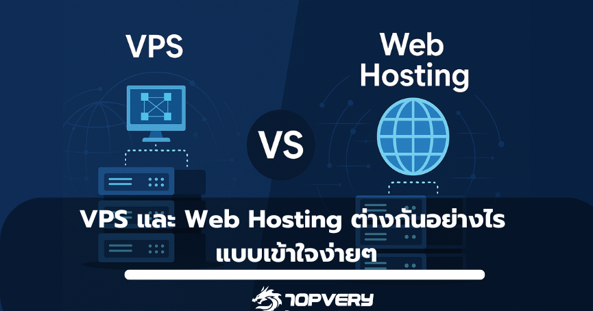 VPS และ Hosting ต่างกันอย่างไร แบบเข้าใจง่าย ผู้เริ่มทำเว็บไซต์ควรรู้