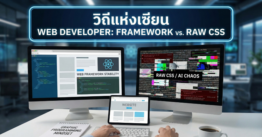 วิถีเซียน Web Developer : เจาะลึก เหตุผลทางวิศวกรรม ทำไม Web Framework ถึงชนะ AI Coding และสูตรลัด YouTube