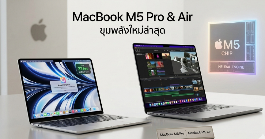 Apple เปิดตัว Macbook M5 Pro และ Air ขุมพลังใหม่ล่าสุด